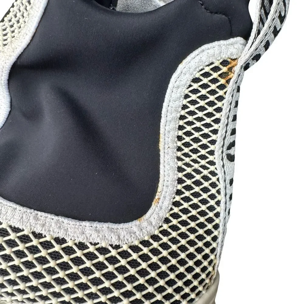 Miu Miu Crystal Mesh Sneakers Black White Women's EU 39 Italy No Box